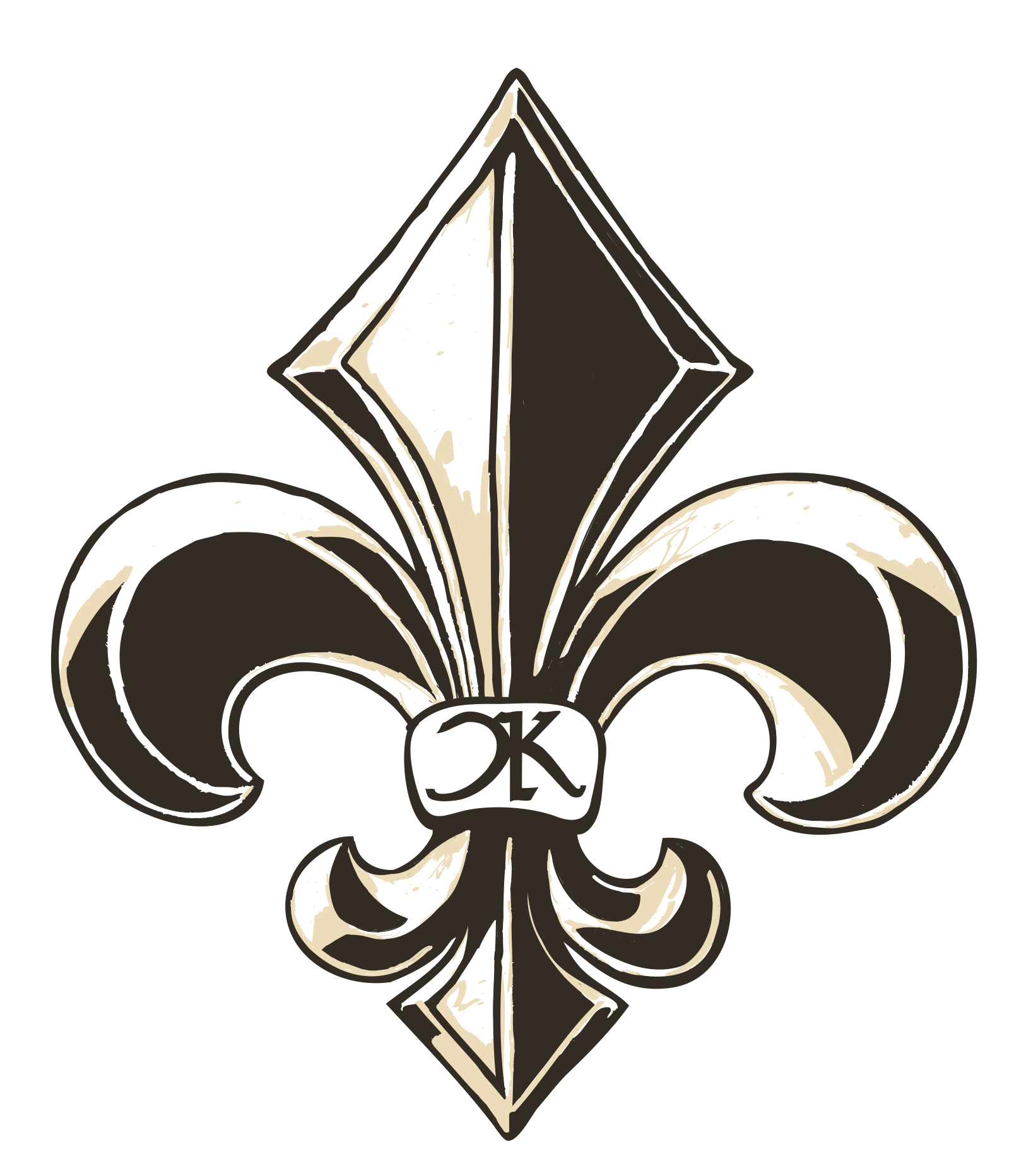 Charles King Paris CK and fleur-de-lys emblem