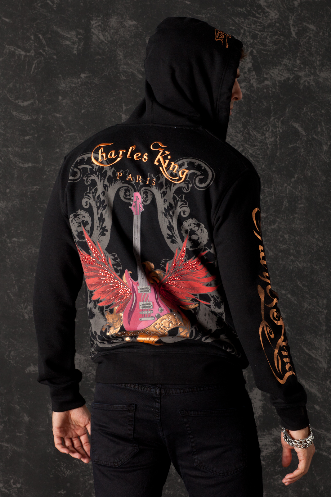 Hoodie Music Lover, back view